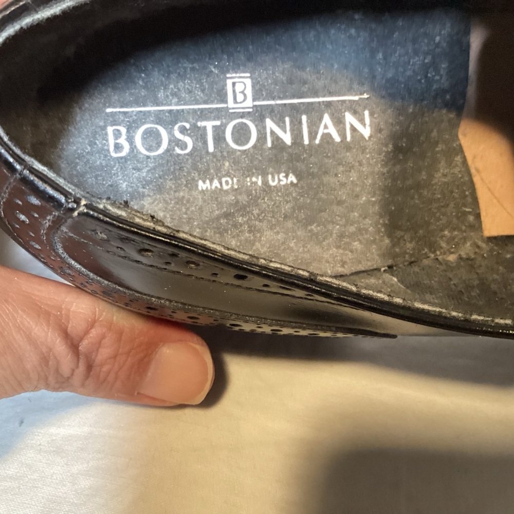 Vintage Bostonian Black Leather Wingtip Men’s Size 8.5 Made In USA - Picture 12 of 12